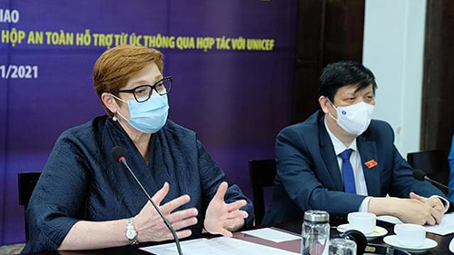 Bà Rana Flowers, Trưởng đại diện UNICEF tại Việt Nam phát biểu tại buổi lễ - Ảnh: Bộ Y tế