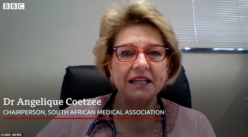 Bác sỹ Angelique Coetzee, Chủ tịch Hiệp hội Y tế Nam Phi (SAMA) là người đầu tiên cảnh báo về biến thể mới Omicron - Ảnh: BBC