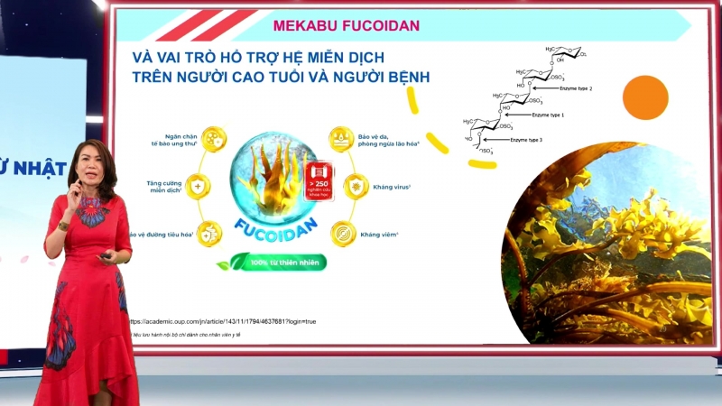 ThS.BS CKII Nguyễn Viết Quỳnh Thư trình bày về vai trò Fucoidan trong việc hỗ trợ hệ miễn dịch trên người cao tuổi và người bệnh