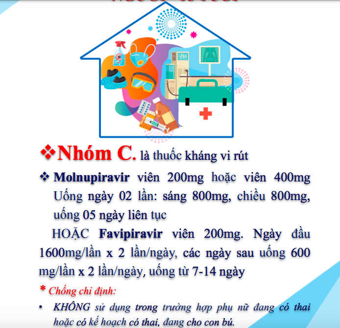 Sở Y tế Hà Nội hướng dẫn F0 điều trị tại nhà (người trên 18 tuổi, không mang thai hoặc không có kế hoạch mang thai, cho con bú) sử dụng thuốc Molupiravir.

