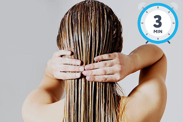 Sử dụng dầu xả trên tóc không quá 3 phút