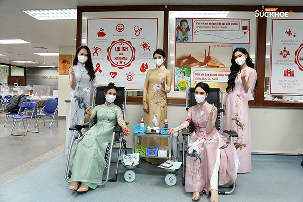 Các Hoa hậu, Á hậu, Người đẹp Hoa hậu Việt Nam tham gia hiến máu sau buổi họp báo