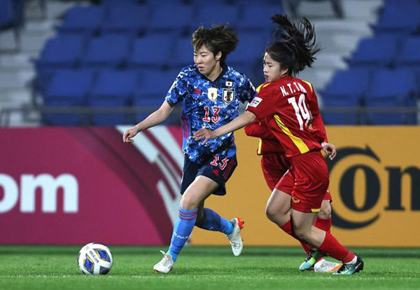 ĐT nữ Nhật Bản quá mạnh và không khó để ghi tới 3 bàn vào lưới ĐT Việt Nam