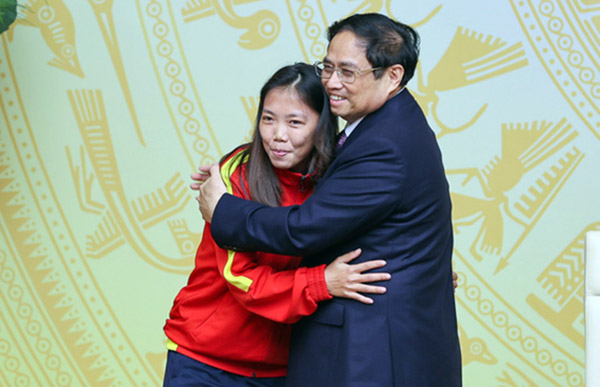 Thủ tướng Phạm Minh Chính luôn dành sự quan tâm và ủng hộ đặc biệt đến bóng đá nữ nói chung và ĐT nữ Việt Nam nói riêng - Ảnh: VGP