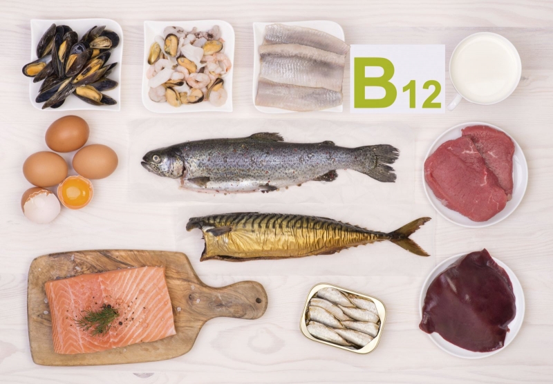 Vitamin B12 có trong các loại thịt động vật, trứng, sữa.