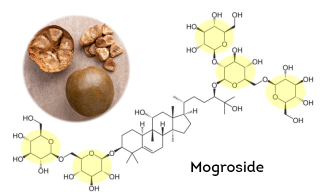 Mogroside chiết xuất từ quả la hán ngọt hơn đường hàng trăm lần
