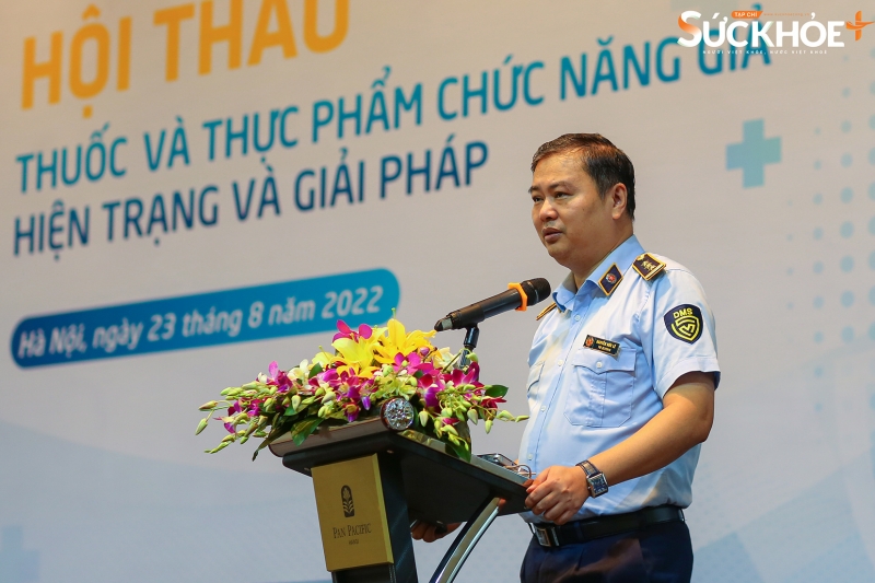 Ông Nguyễn Đức Lê – Phó Cục trưởng Tổng cục Quản lý thị trường (Bộ Công Thương) phát biểu tại Hội thảo - Ảnh: Việt An/Sức khỏe+