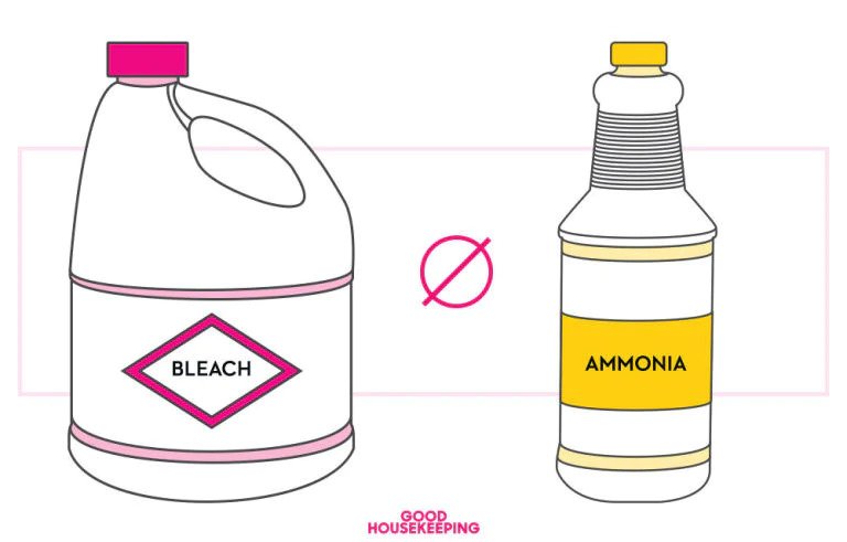 Thuốc tẩy và ammonia tạo ra khí gây kích ứng da, mắt và đường thở