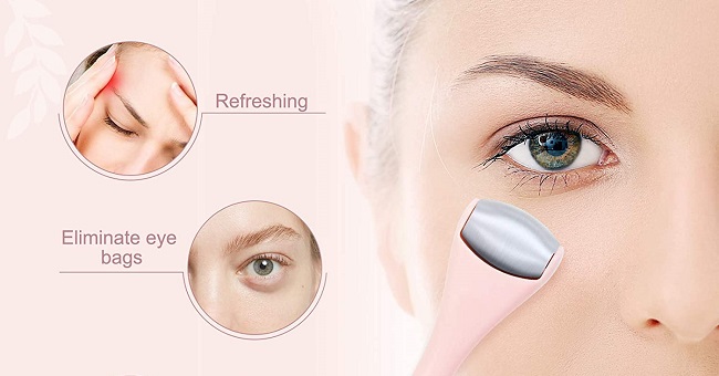 Cây lăn massage mắt hữu ích trong việc giảm tình trạng bọng mắt