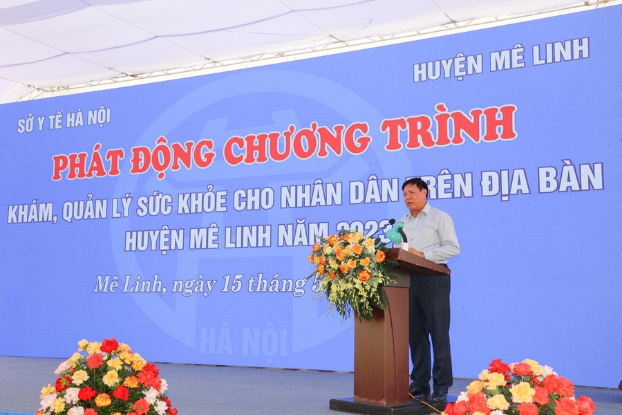 Thứ trưởng Bộ Y tế Đỗ Xuân Tuyên phát biểu tại Lễ phát động ngày 15/5