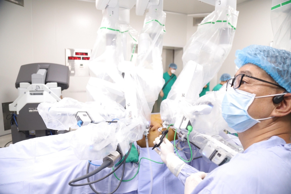 Ca phẫu thuật ung thư thận bằng hệ thống robot Davinci XI đã được thực hiện thành công tại Bệnh viện K - Ảnh: Sức khỏe & Đời sống