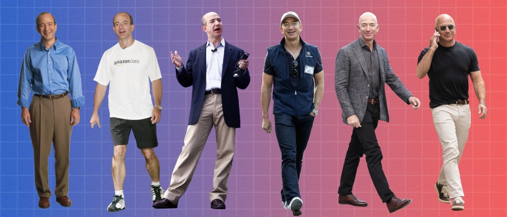 Tỷ phú Amazon Jeff Bezos đã lột xác hoàn toàn từ diện mạo đến phong cách thời trang 