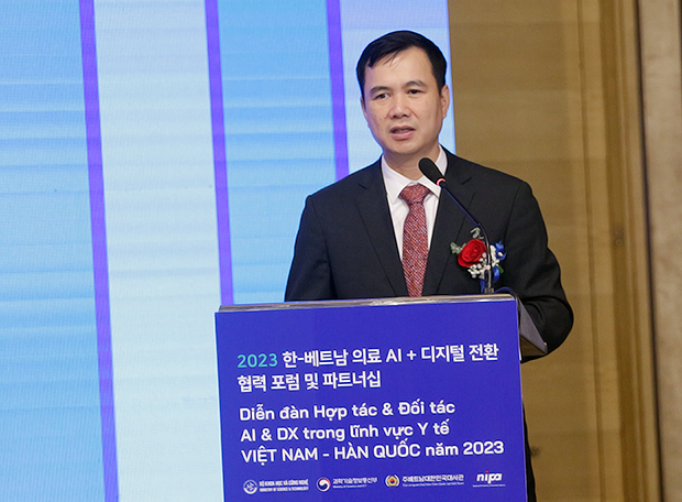 Thứ trưởng Bộ Khoa học và Công nghệ Việt Nam, Bùi Thế Duy phát biểu tại Diễn đàn - Ảnh: Đức Bình/ Sức khỏe+