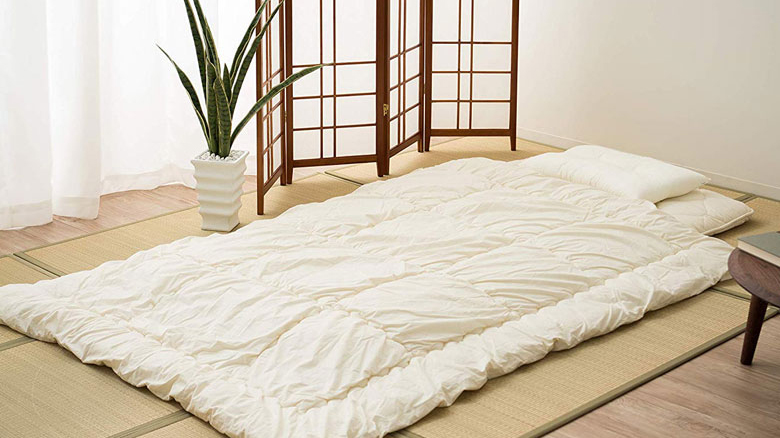 Không chỉ tối giản, đệm futon còn có độ cứng và nâng đỡ phù hợp cho cột sống khi nằm ngủ  