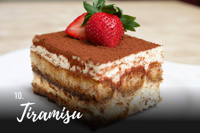 Tiramisu là một loại bánh ngọt tráng miệng vị cà phê của Italia.