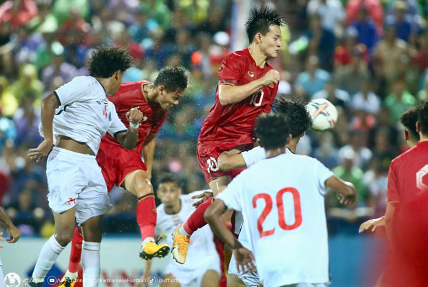 U23 Việt Nam có bàn thắng quyết định ở những phút cuối trận - Ảnh: VFF