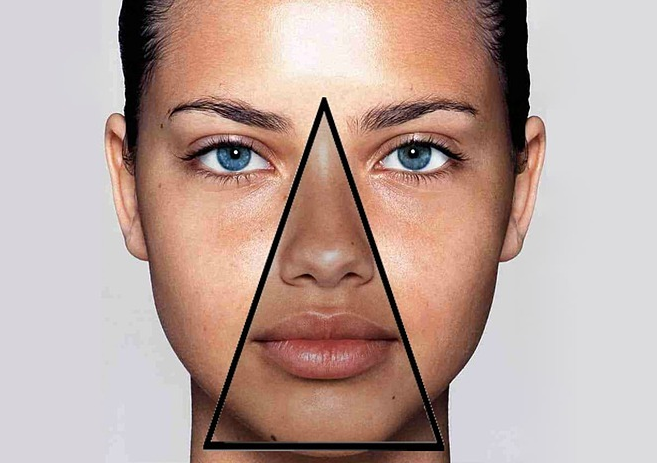 Có một khu vực đặc biệt nguy hiểm trên khuôn mặt thường được gọi là “tam giác tử thần”