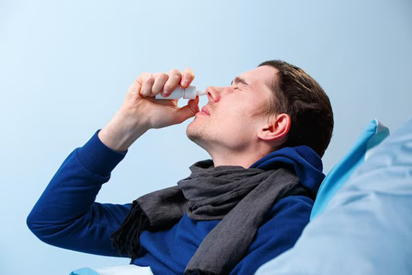 Vệ sinh mũi họng với nước muối sinh lý giúp làm loãng chất nhầy, giảm ho về đêm khi nằm ngủ