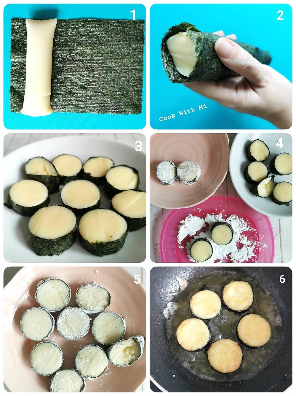 Công thức đậu hũ cuộn rong biển được chia sẻ bởi cô Michelle Lee trên blog Cook with Mi 