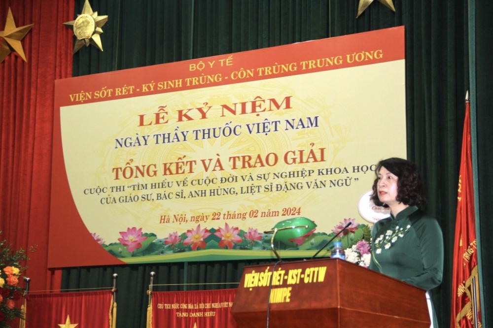 Thứ trưởng Bộ Y tế Nguyễn Thị Liên Hương phát biểu tại buổi lễ - Ảnh: MOH
