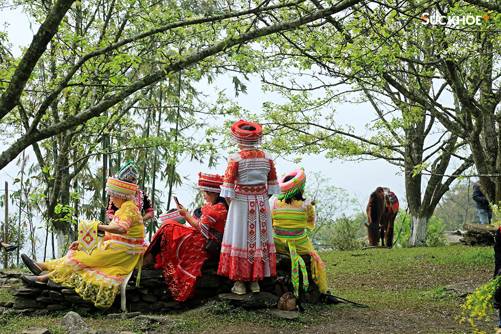 Du khách tới các vườn hoa lê có thể thuê trang phục của người Dao Tiền, Dao đỏ, H'Mông... để chụp ảnh kỉ niệm. Người Dao Tiền ở Hồng Thái hiện nay vẫn giữ được những nét riêng trong trang phục với nhiều giá trị văn hóa đặc sắc.