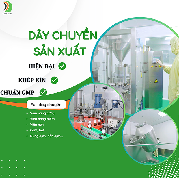 Hệ thống dây chuyền sản xuất của nhà máy Medistar Việt Nam