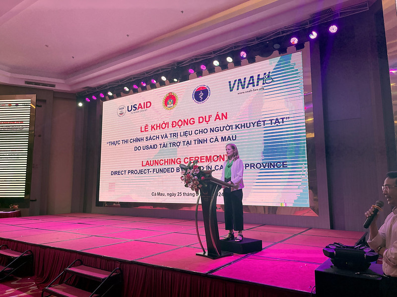Giám đốc USAID Việt Nam Aler Grubbs phát biểu tại Lễ khởi động dự án - Ảnh: USAID