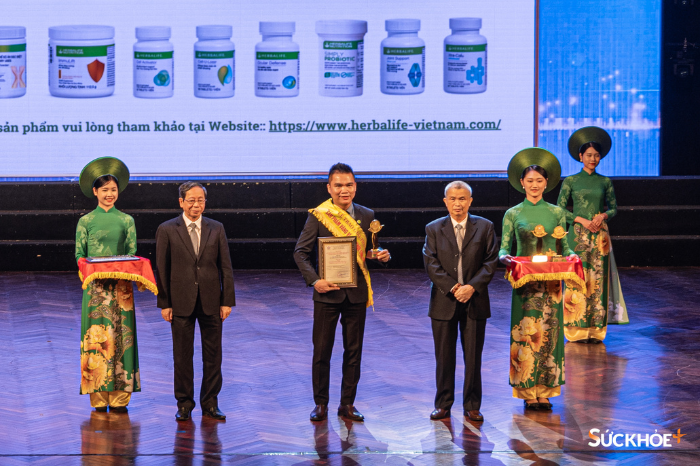 Công ty TNHH Một thành viên Herbalife Việt Nam được vinh danh tại hạng mục Cúp vàng với 17 sản phẩm.