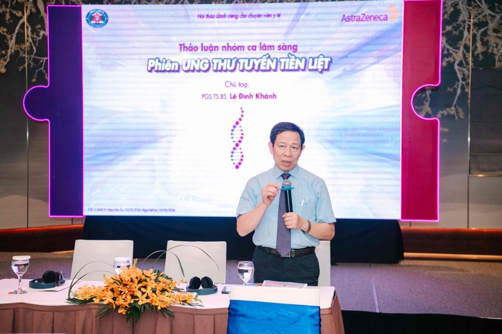 PGS.TS.BS Lê Đình Khánh phát biểu trong phiên thảo luận ung thư tuyến tiền liệt