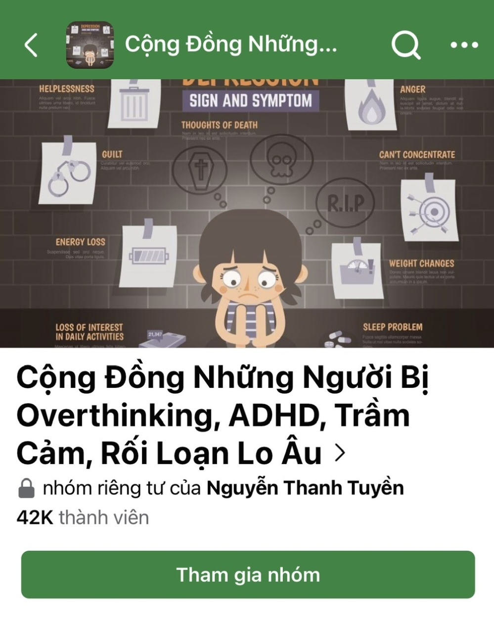 Nhiều bạn trẻ rơi vào trầm cảm đã tự lên mạng để tìm những nguồn động viên, chia sẻ 