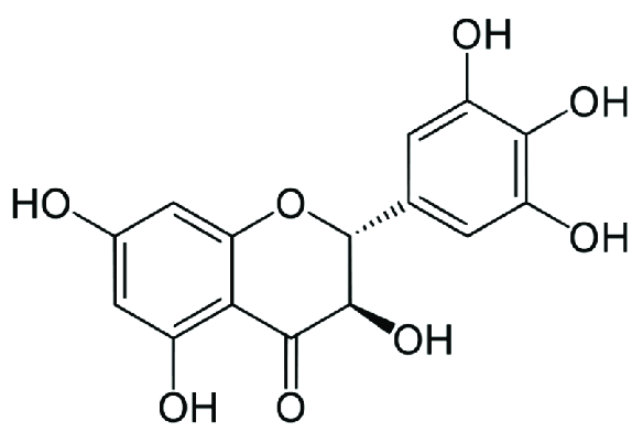 Cấu trúc hóa học của Dihydromyricetin (DHM).