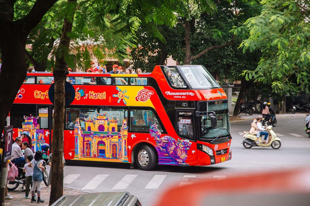 Hà Nội sẽ miễn phí xe buýt 2 tầng “Hanoi City Tour” cho du khách tham quan Hà Nội trong 4 ngày nghỉ lễ Quốc khánh. Ảnh: Internet