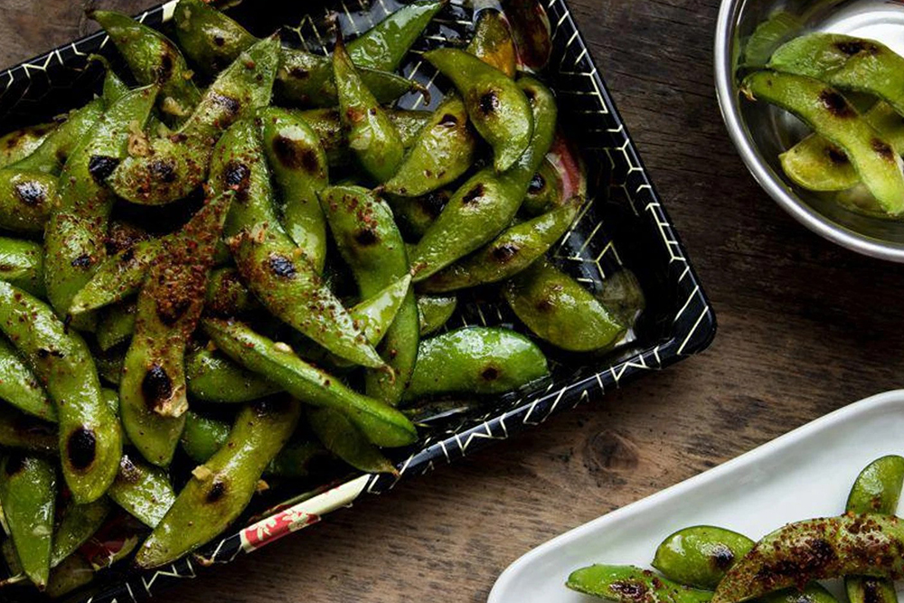 Món đậu nành edamame áp chảo ngon miệng, hấp dẫn