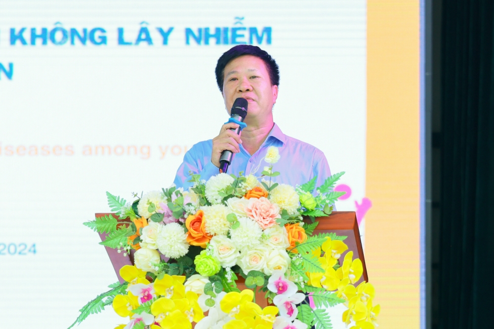 Ông Nguyễn Nho Huy, Phó Vụ trưởng Vụ Giáo dục Thể chất - Bộ Giáo dục và Đào tạo chia sẻ tại ngày hội