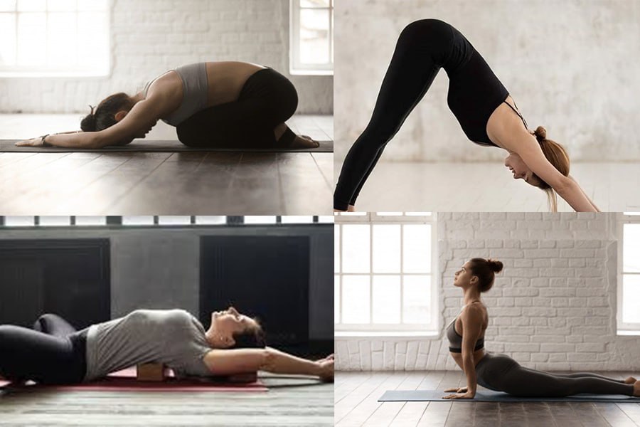 Một số động tác Yoga giúp giảm đau thắt lưng.