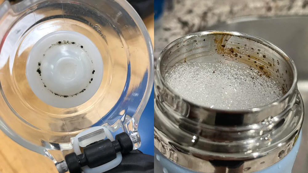 Bình nước cá nhân có thể nhiễm nấm mốc nếu không được vệ sinh và phơi khô đúng cách