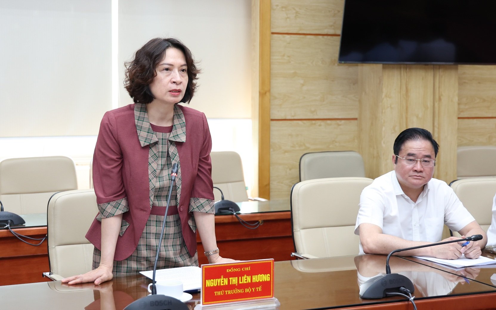 Thứ trưởng Bộ Y tế Nguyễn Thị Liên Hương phát biểu tại buổi lễ - Ảnh: MOH