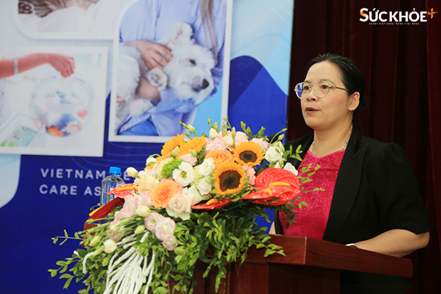 Bà Thang Thị Hạnh chia sẻ hy vọng Hiệp hội sẽ giúp tạo ra “sân chơi” chuyên nghiệp trong ngành dịch vụ chăm sóc động vật cảnh - Ảnh: Hiệp Nguyễn/sức khỏe+