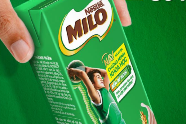 Bao bì của Milo có ghi Được thử nghiệm lâm sàng bởi Viện Dinh dưỡng