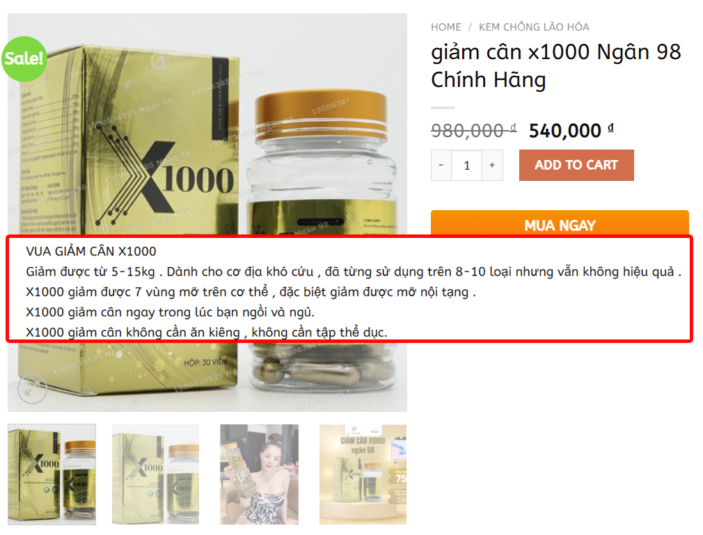 Thận trọng với những tuyên bố về sản phẩm giảm cân thách thức mọi cơ địa, giảm cân chỉ sau liệu trình 15 ngày mà không cần ăn kiêng, tập thể dục, ăn xong lăn ra nằm vẫn cứ giảm