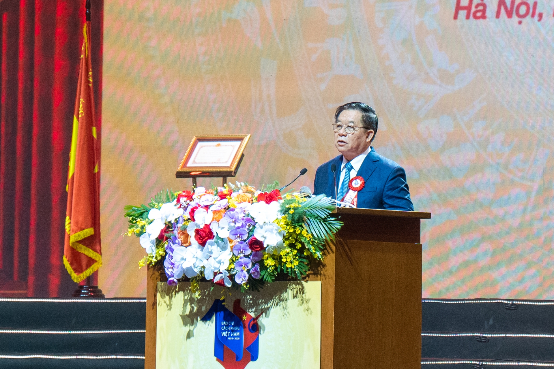 Trưởng Ban Tuyên giáo và Dân vận Trung ương Nguyễn Trọng Nghĩa phát biểu tại buổi lễ - Ảnh: Việt An/Sức khỏe+