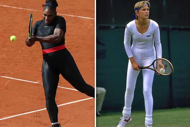 Bộ catsuit trắng của tay vợt Anne White năm 1985 truyền cảm hứng cho tay vợt Serena Williams năm 2018