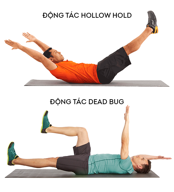 2 động tác rèn luyện cơ bụng thay cho plank