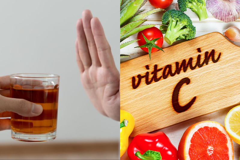 Kiêng rượu bia và bổ sung vitamin C để cải thiện sức khỏe mạch máu, hạn chế bầm tím