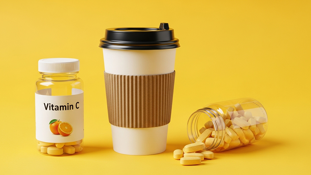 Uống vitamin C với cà phê có thể khiến cơ thể đào thải vi chất này trước khi kịp hấp thu