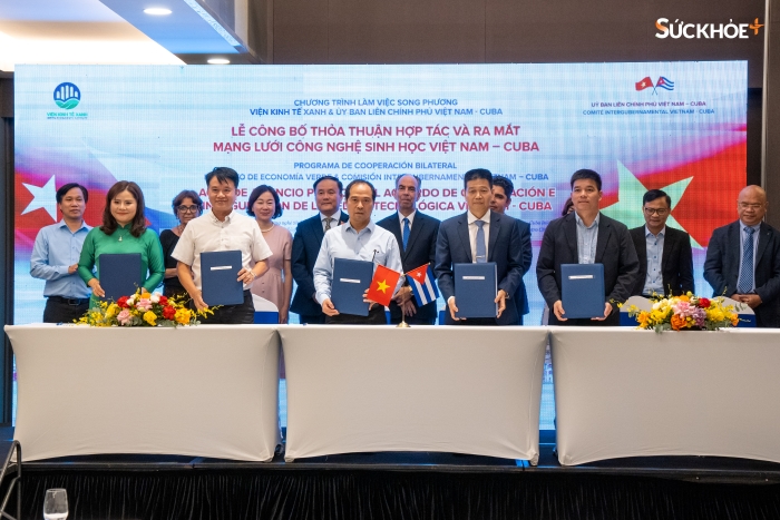 Lễ ký kết thỏa thuận hợp tác giữa Viện Thực phẩm Chức năng (VIDS) và Viện Kinh tế Xanh.