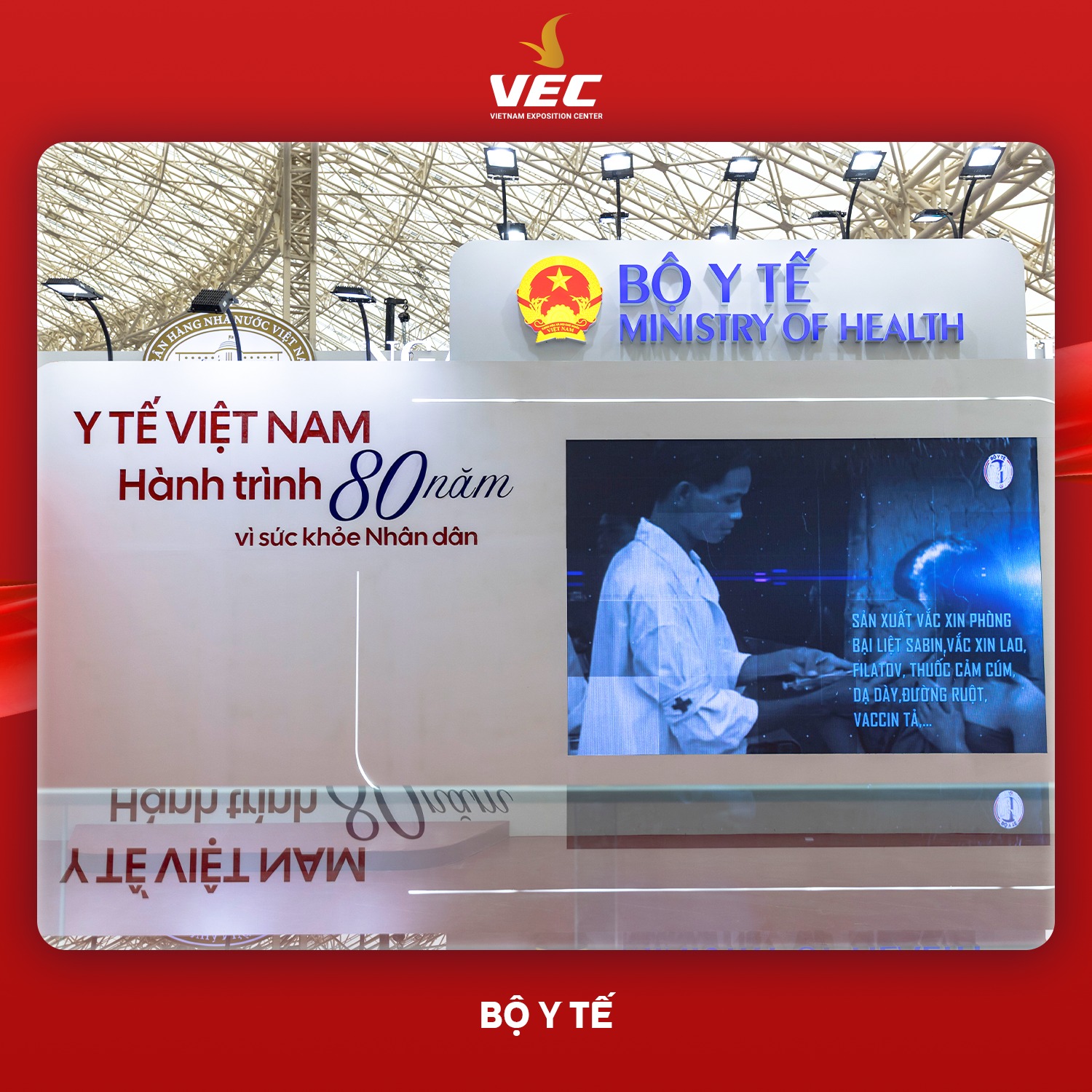 Không gian triển lãm của Bộ Y tế - Ảnh: VEC
