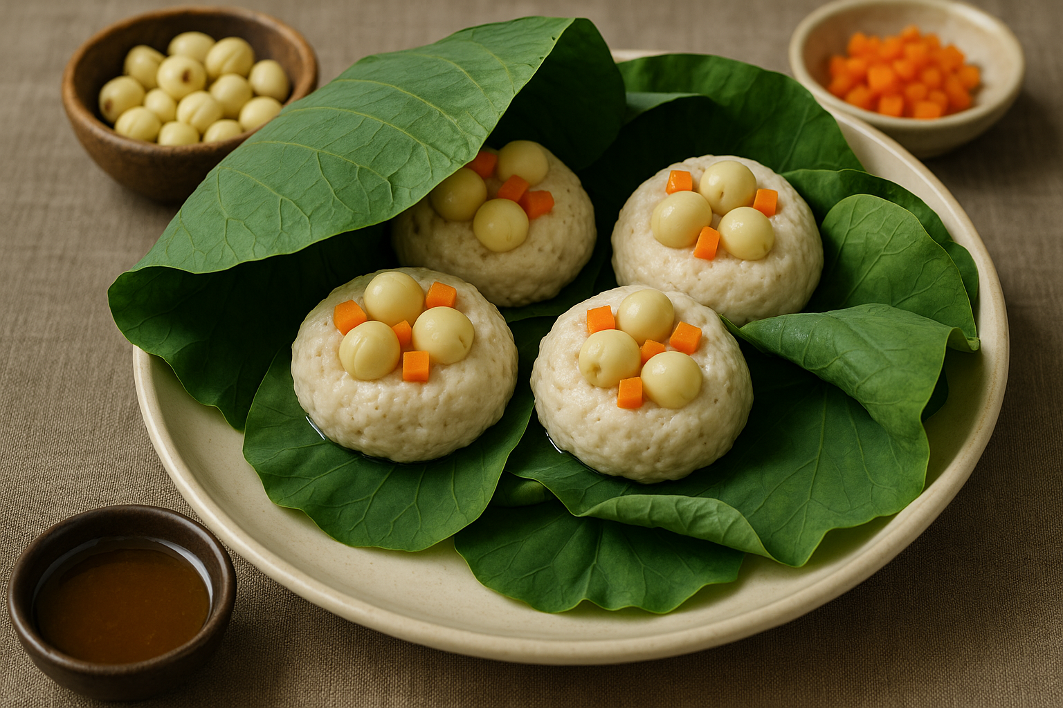 Đậu phụ hấp lá sen - Ảnh minh họa