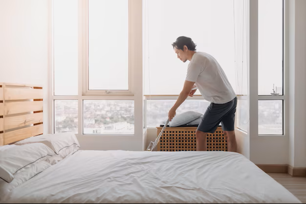 Phòng ngủ gọn gàng giúp bạn có một không gian yên bình, giảm căng thẳng và dễ đi vào giấc ngủ hơn