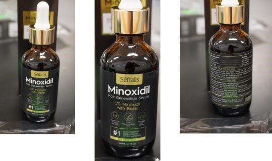 Tinh chất mọc tóc chứa hoạt chất Minoxidil thuộc diện thu hồi tại Mỹ - Ảnh: Ủy ban Cạnh tranh Quốc gia
